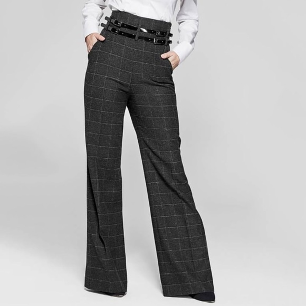 Never worn MARCIANO belted high waist plaid pants 10 (no belts).
